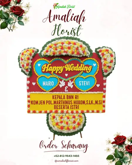 Papan Bunga Pernikahan Mergolangu